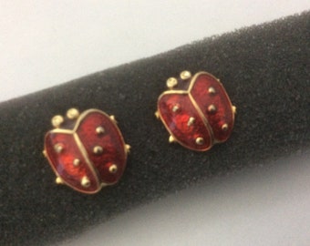Orecchini A Perno A Forma Di Coccinella – Zirconia Cubica, Argento 925 – Gioielli Delicati Per Donne E Ragazze