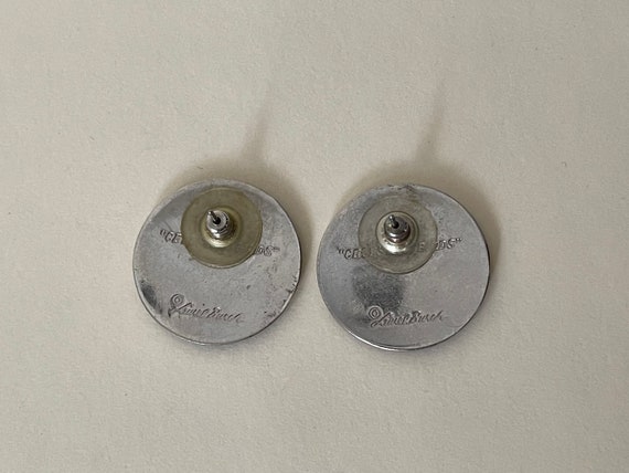 Laurel Burch enamel Celestial Birds Pierced Earri… - image 5