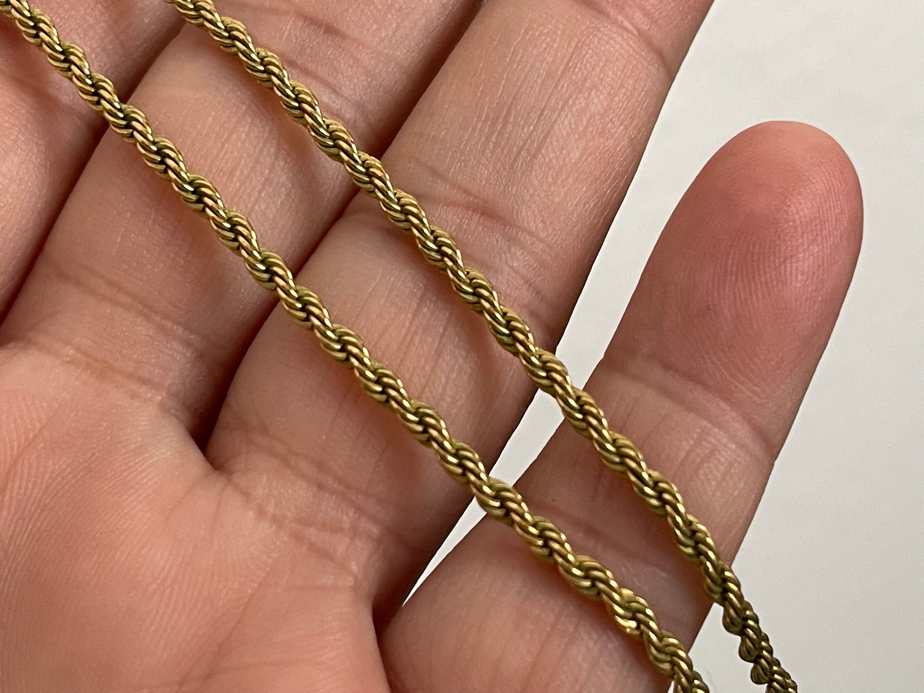 Trifari TM ゴールドメッキ ロープチェーンネックレス 18インチ - Etsy 