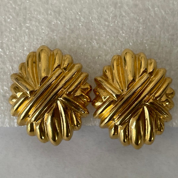 Paolo gold plated clip-on earrings