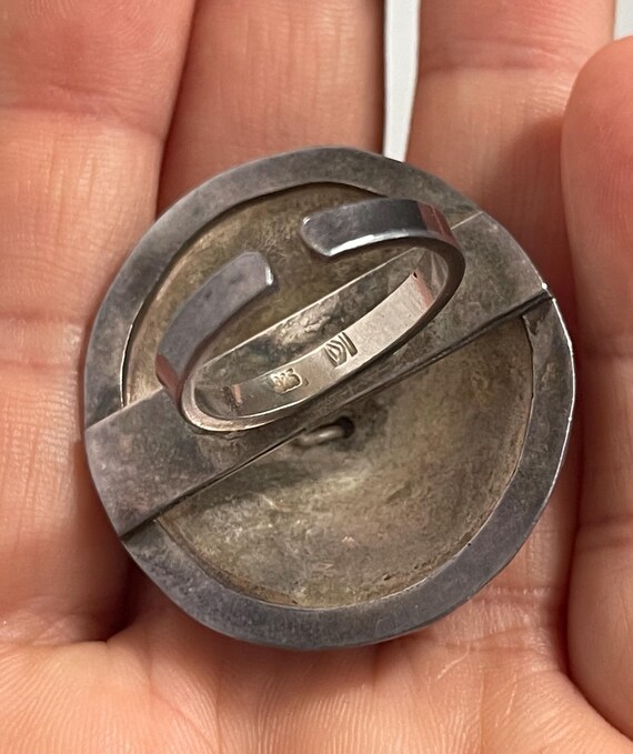 Handmade large round dome, swirl ring. Adjustable - image 5