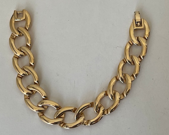 Monet gold plated chain bracelet - image 1