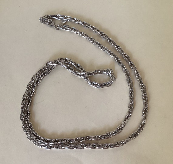 Monet Silver Tone Long Rolo Link Chain Necklace 30 Long or 76 Cm 4 Mm Wide  Weight 41.4 Grams Unisex Gifts for Him Her 5398 - Etsy