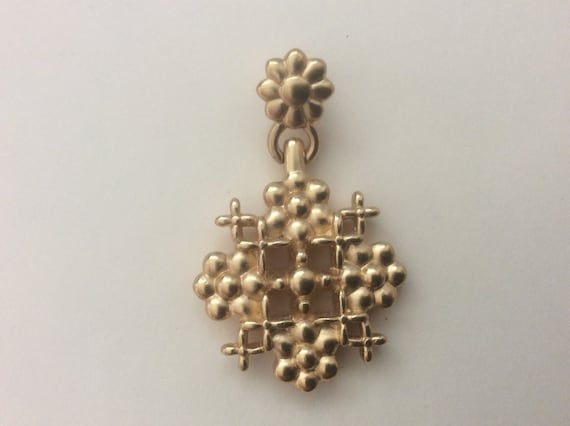 Monet matte gold, satin gold cross pendant - image 2