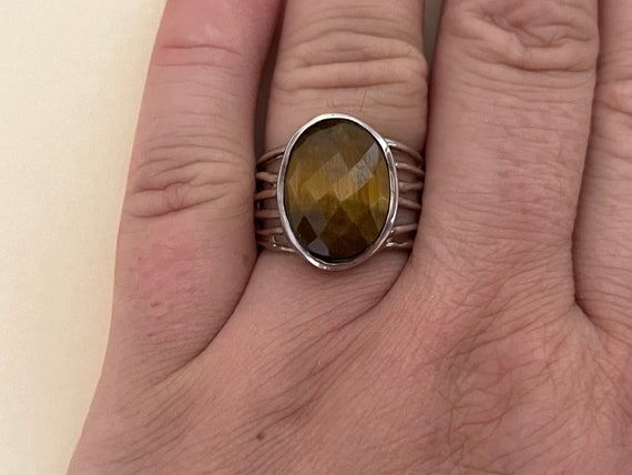 AHM Sterling silver 925 wire, faceted tiger's eye… - image 1