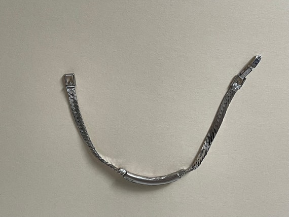 Givenchy black, gray, clear rhinestone chain brac… - image 5