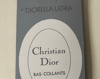 Christian Dior Collant Diorella ultra Cosmetique en maille unie de couleur avec gousset en losanges