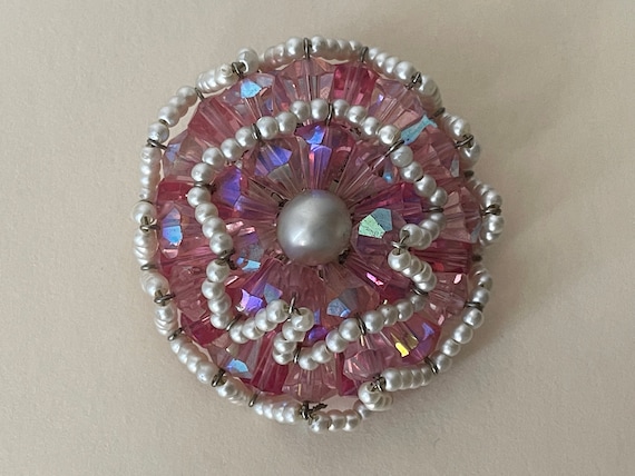 VENDOME パールとクリスタルのブローチ