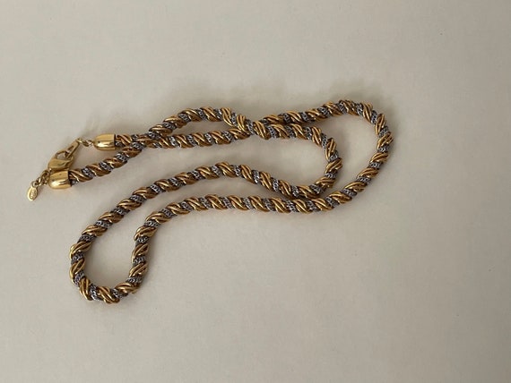 Monet silver, gold plated rope twist braided chai… - image 8