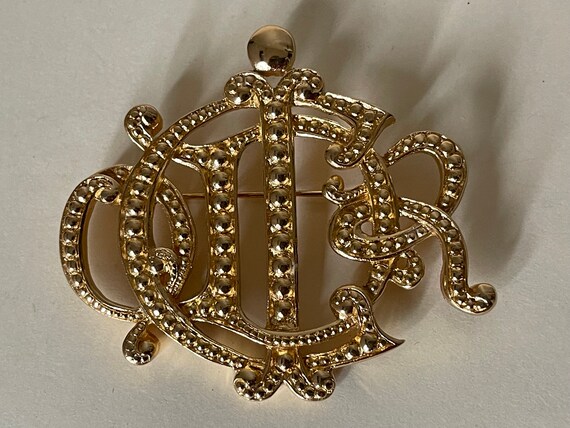 Christian Dior Gold Plated Brooch Etsy Singapore