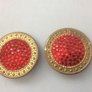 Richard Kerr Swarovski red  rhinestone clip-on earrings