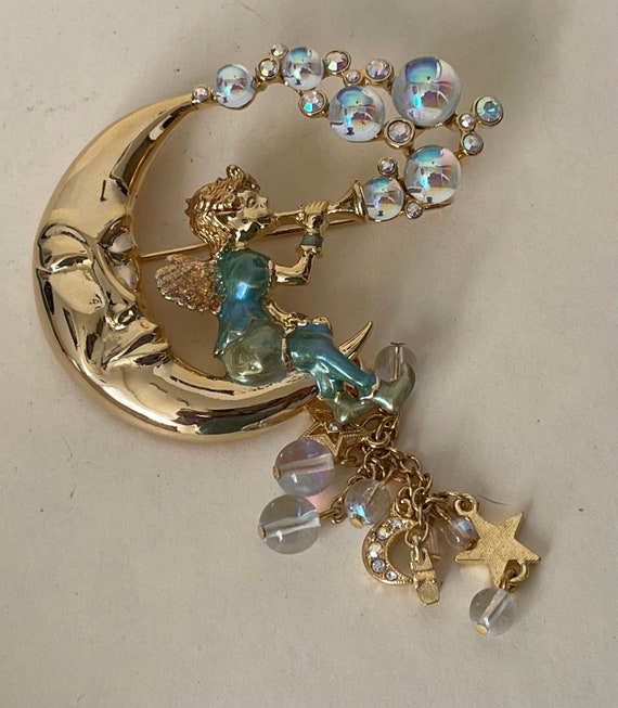 Kirks Folly Pipedream Fairy Moon Bubbles Charm Rh… - image 5