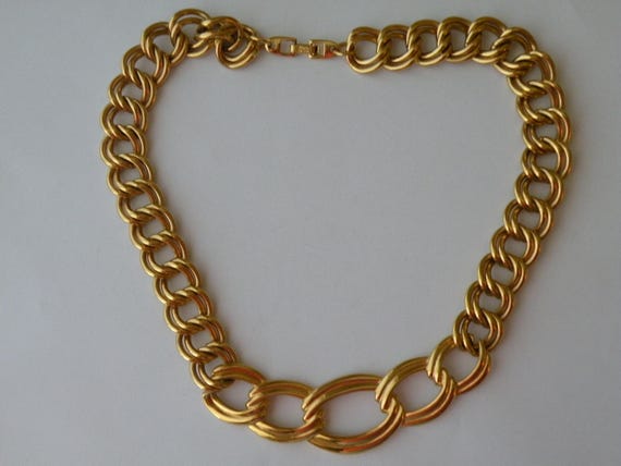 Napier Gold plated double links chain necklace. 1… - image 2