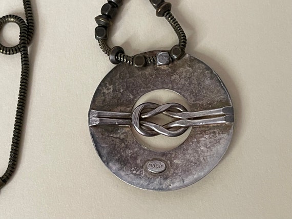 Baer SF Marjorie Baer pendant with chain. Handmad… - image 5
