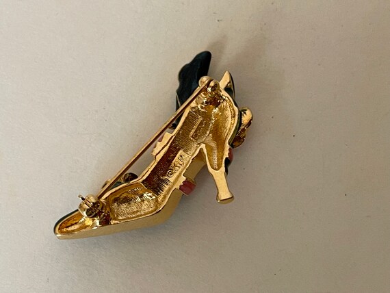 KJL Kenneth Jay Lane enamel shoe brooch - image 4