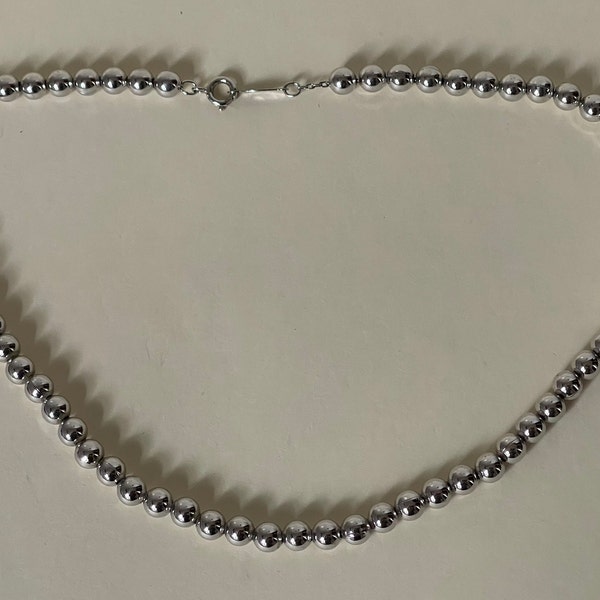 Napier silver plated ball necklace 16.5"
