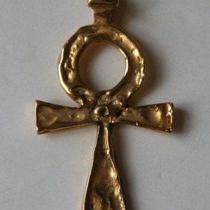 Sterling silver vermeil Ankh pendant. Handmade. image 1