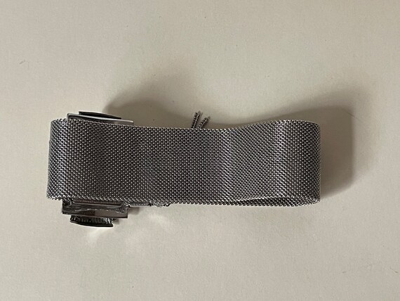 Whiting and Davis silver plated mesh, Thistle Bra… - image 7