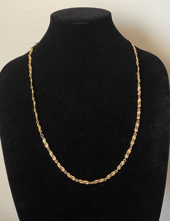 Monet twisted, knot gold plated  chain necklace - image 1