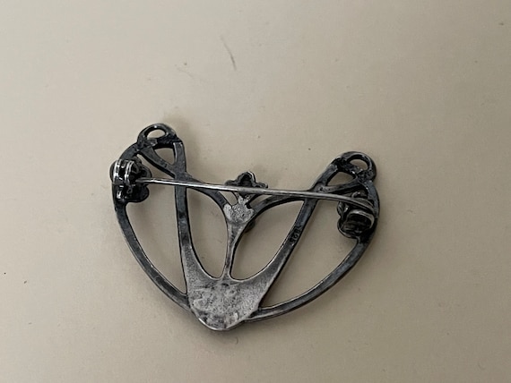 Graziosa Ed Elegante Spilla Art Nouveau, Strass Pavé - Foto 8