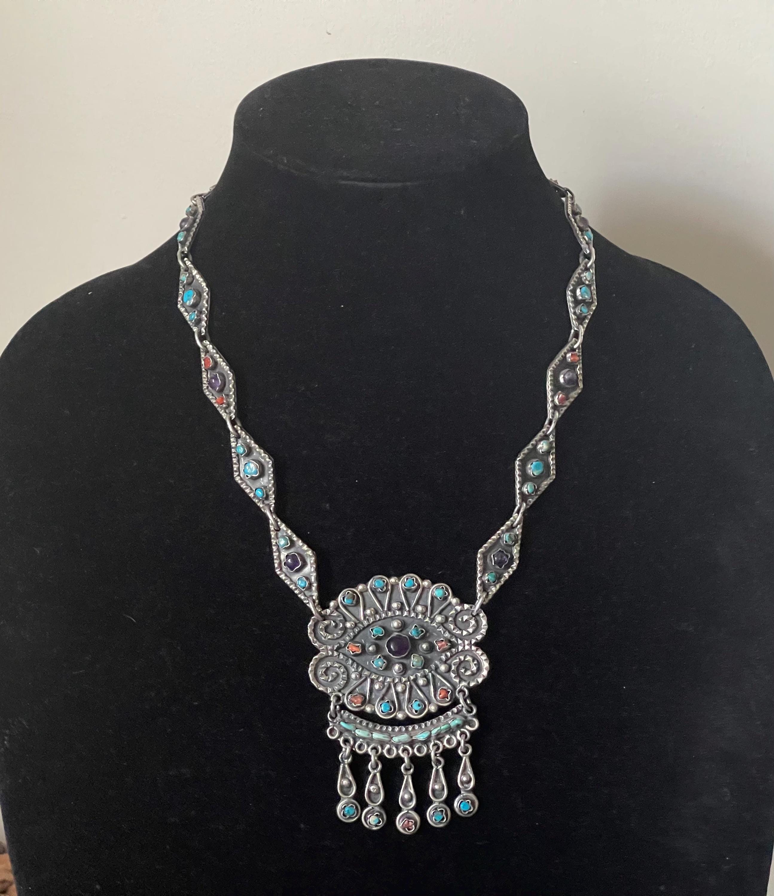 Sterling Silver 925 Matl Matilde Poulat Style Necklace Taxco TA-35
