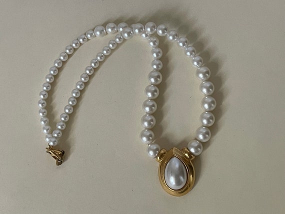 Napier Faux Pearl Graduated beads,  pearl pendant… - image 4