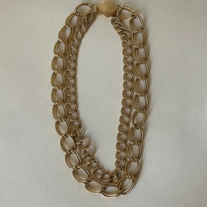 Collier double chaîne plaqué or Vendôme 15.5 »