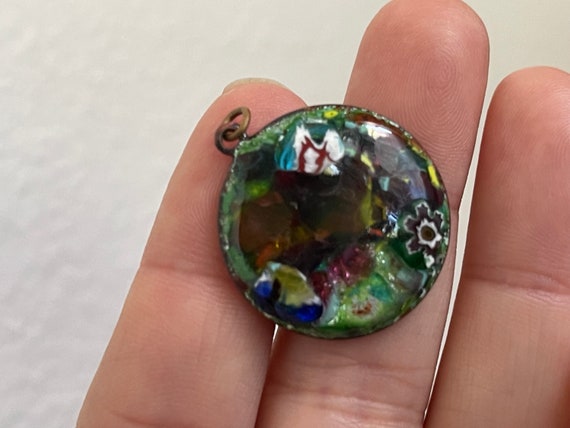 Harris unmarked  multi color enamel, millefiori g… - image 3