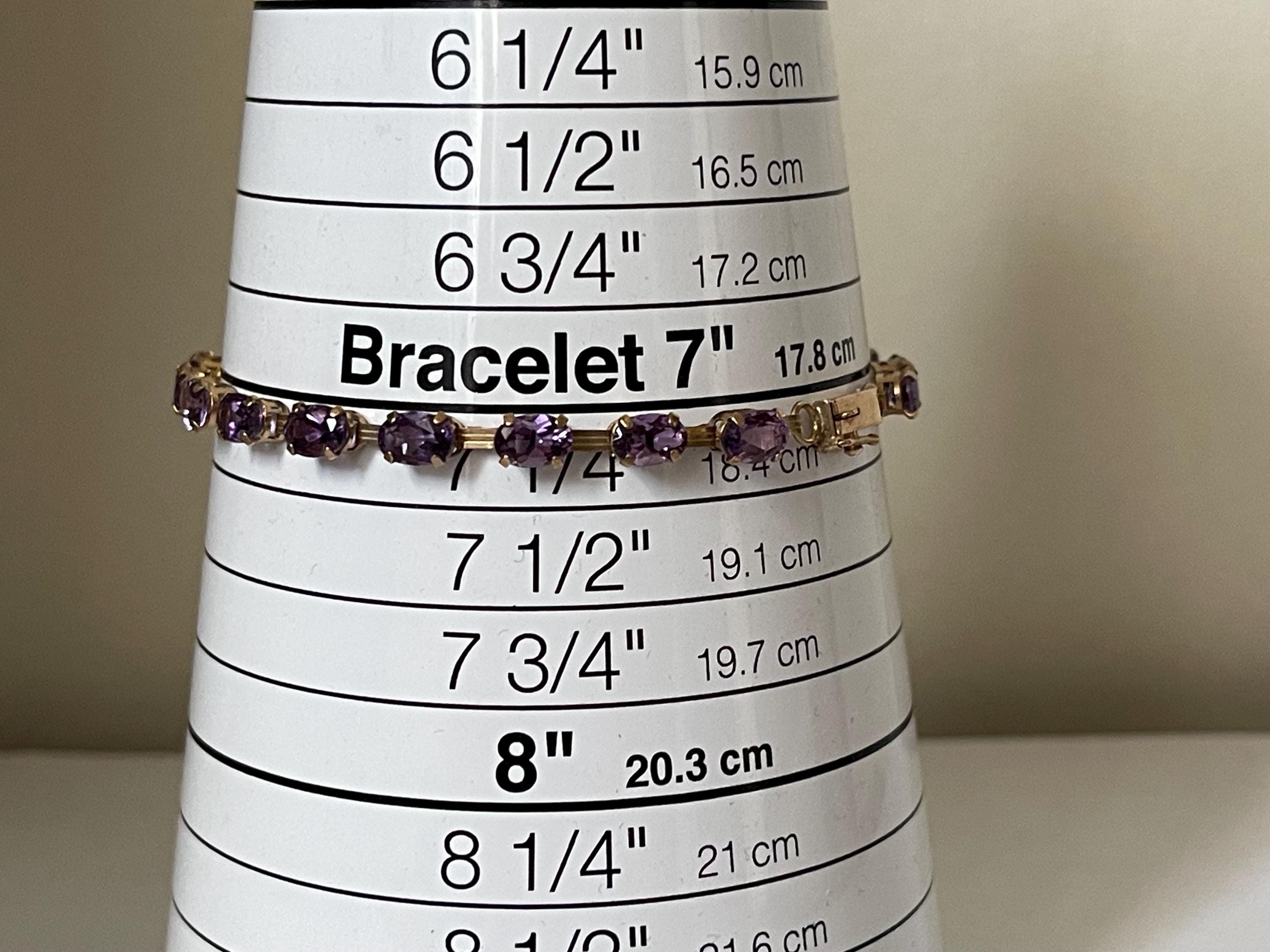 JCR 10k Gold Amethyst Tennis Bracelet. Pat.: 4697315 - Etsy