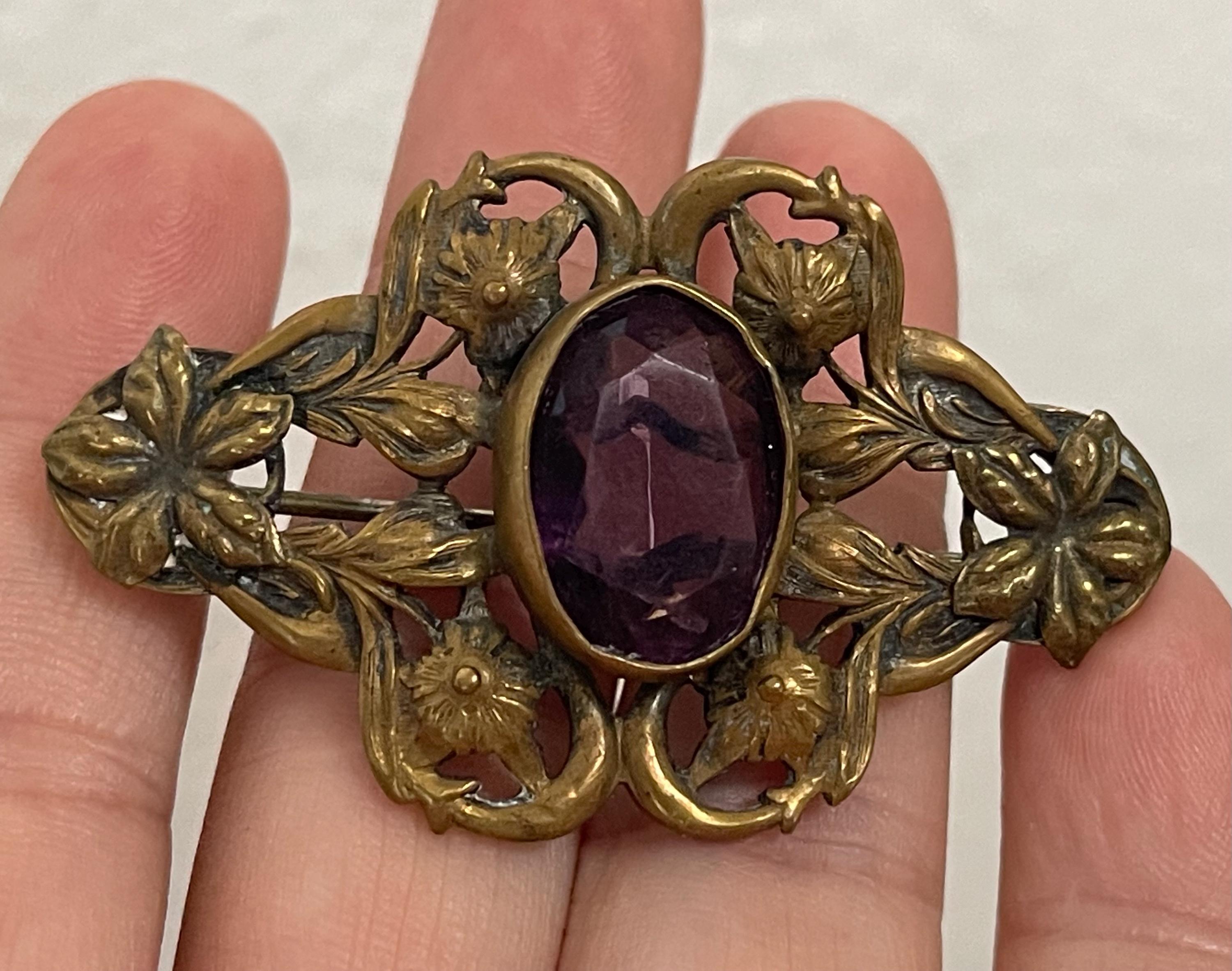 Broche Ancienne Vintage émaillée En Forme D'étoile - Bijou Fantaisie Rétro - Réf. 82-49