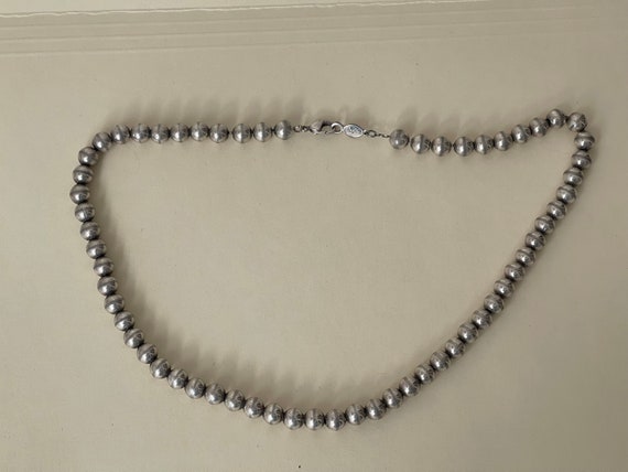 Napier silver tone beaded necklace, ball necklace… - image 3
