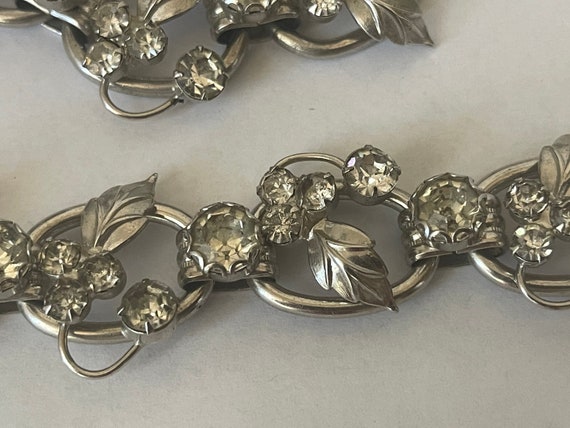 D&E Juliana Clear rhinestone Metal Leaves Bracele… - image 7