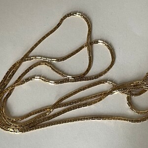 Monet gold tone chain necklace 55.5"