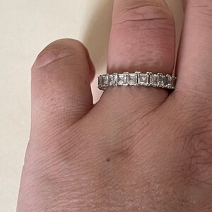14k White Gold  Cubic Zirconia Eternity Band Size 7 3/4