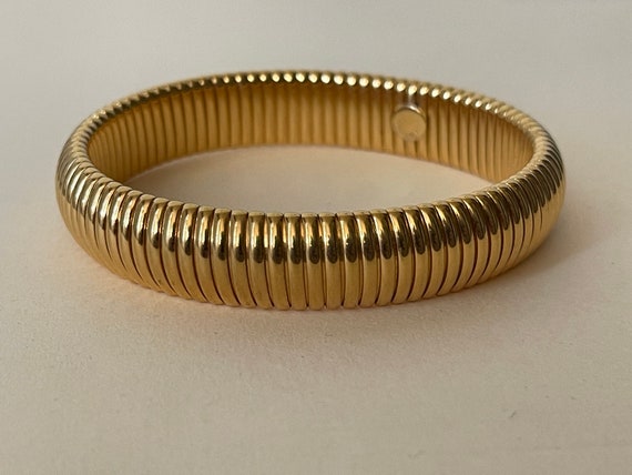 MONET Gold Plated Stretch Omega Bangle 