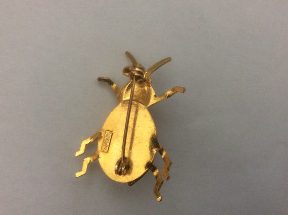 SPAIN faux pearl body bug brooch - image 3