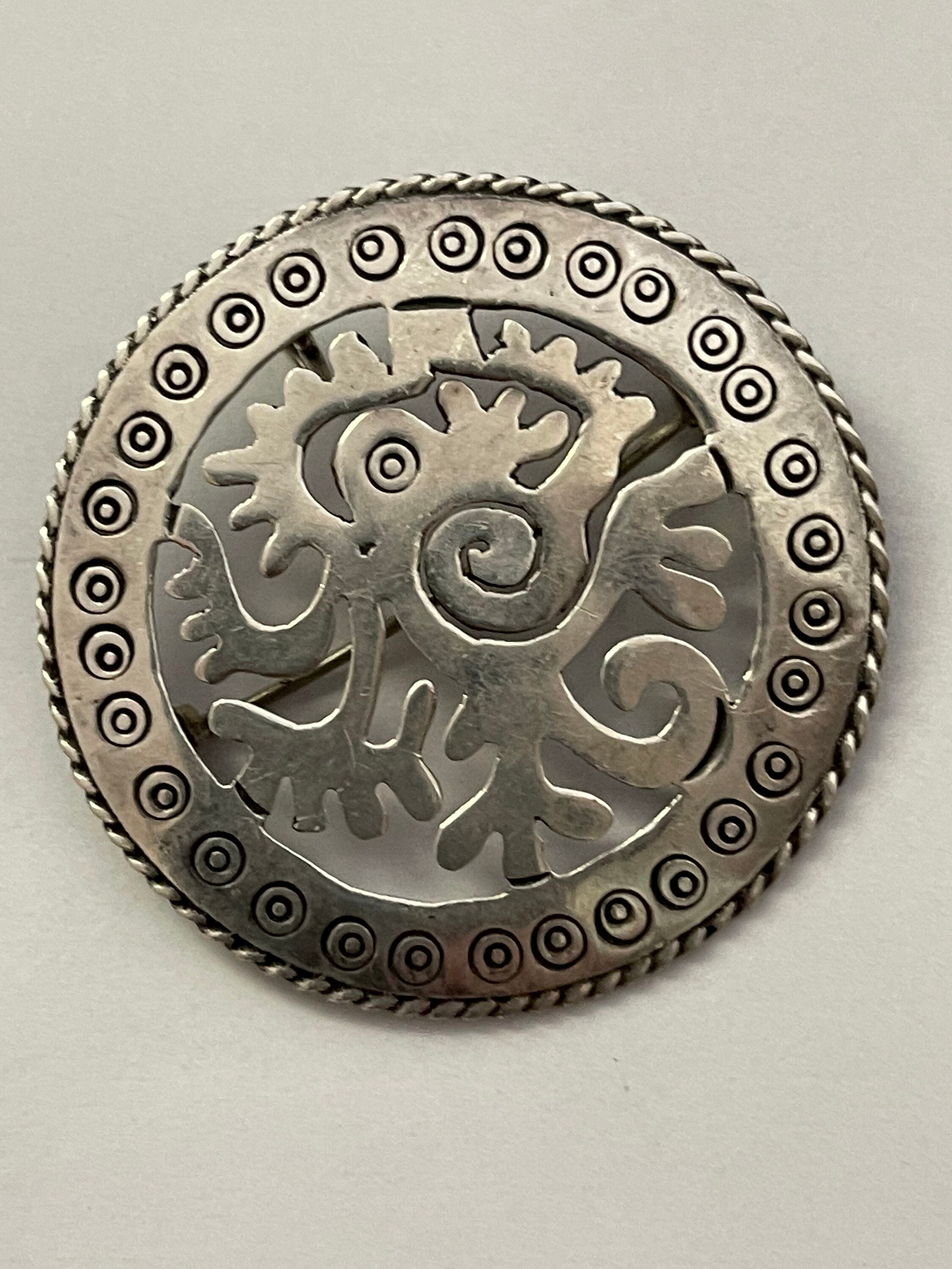 Sterling Silver 925 Taxco P. Luco Plata Artistica Eagle 3 Brooch