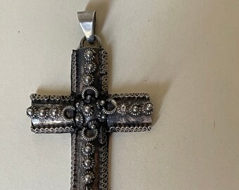 メキシコ スターリングシルバー 925 エトルリア クロス ペンダント