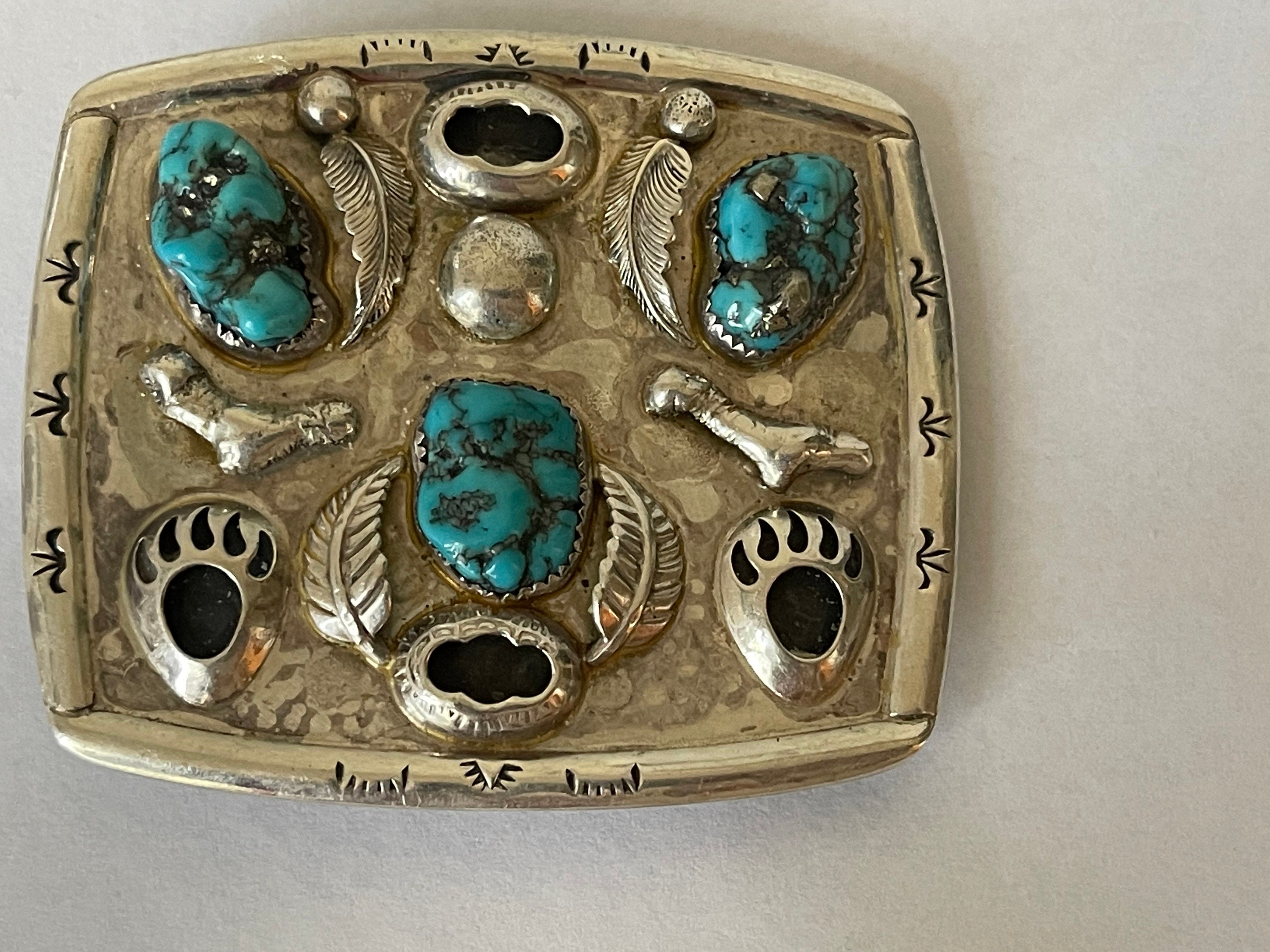 Extremely Detailed Vintage Native American Navajo Turquois Ehorse Sterling Silver Bolo Tie Extremely Detailed Vintage Native American Navajo Turquois Ehorse Sterling Silver Bolo Tie