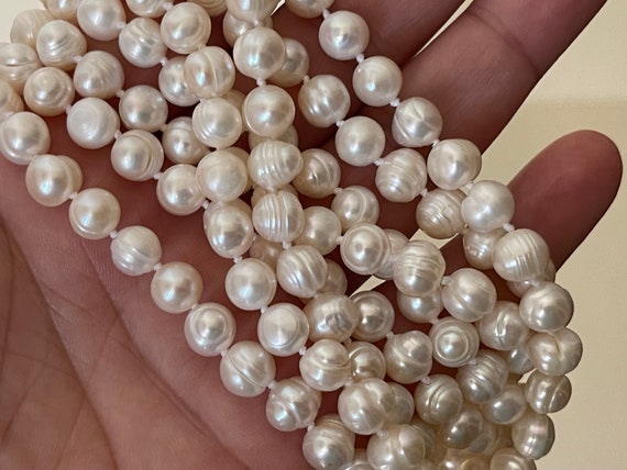 Pearl Hand Knotted 64 inches Long Strand Necklace… - image 3