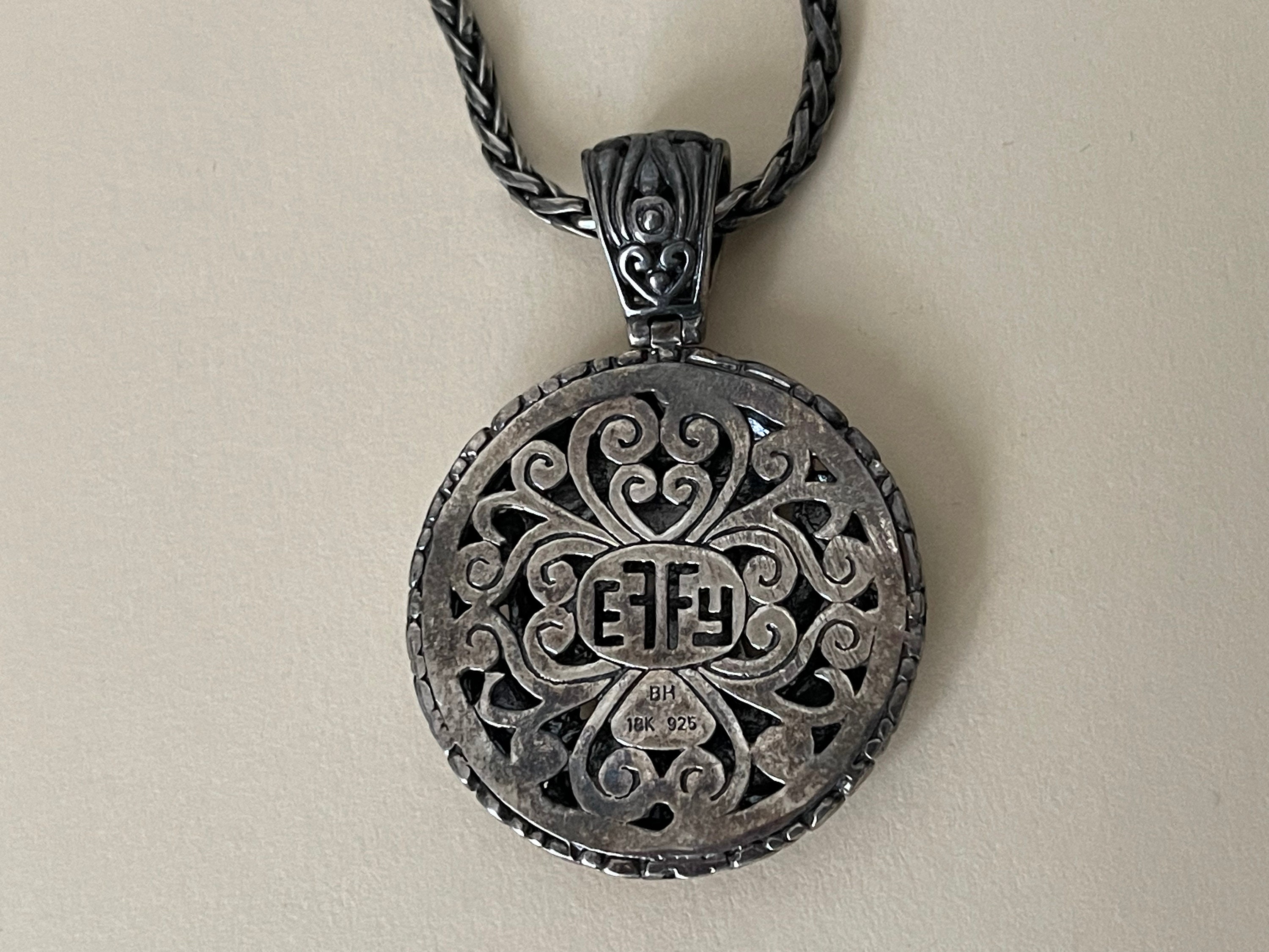 Effy BH Sterling Silver 925, 18k Gold Pendant With Chain, Necklace - Etsy