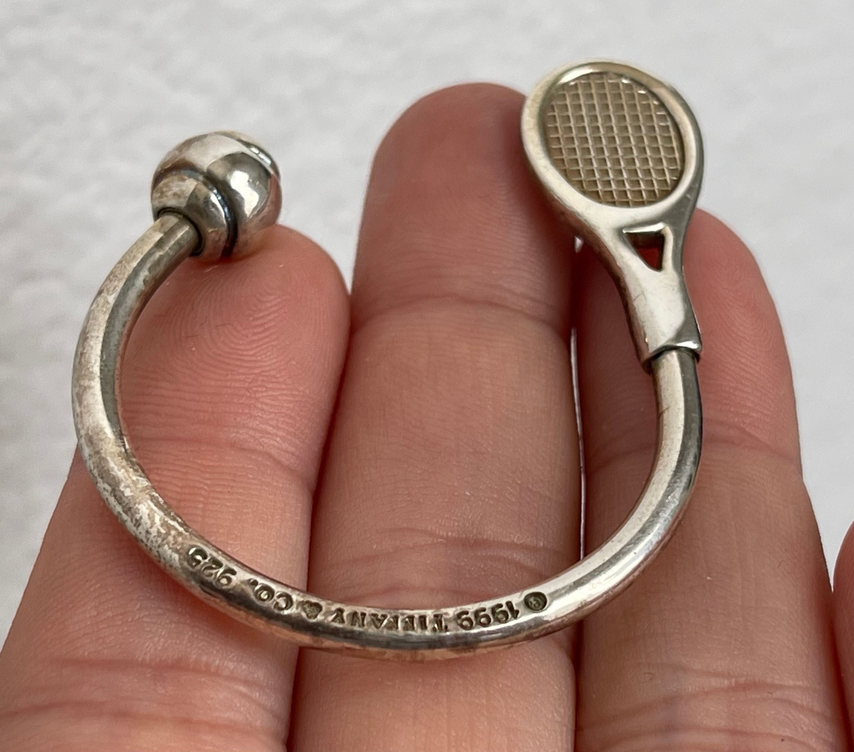 Tiffany & Co 1999 Tennis Ball and Racket Key Ring - Etsy