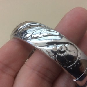 Whiting and Davis flower floral, leaf champer hinged bracelet