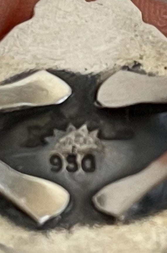 Native American 950 silver hematite ring. Sun mar… - image 10