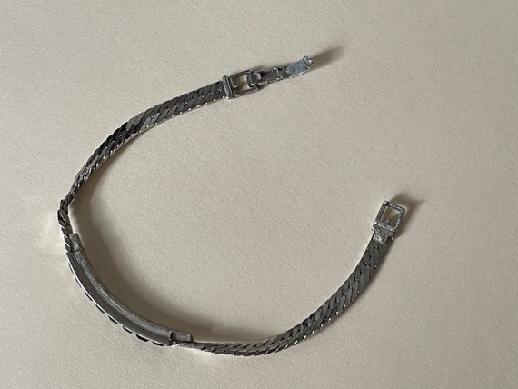 Givenchy black, gray, clear rhinestone chain brac… - image 9