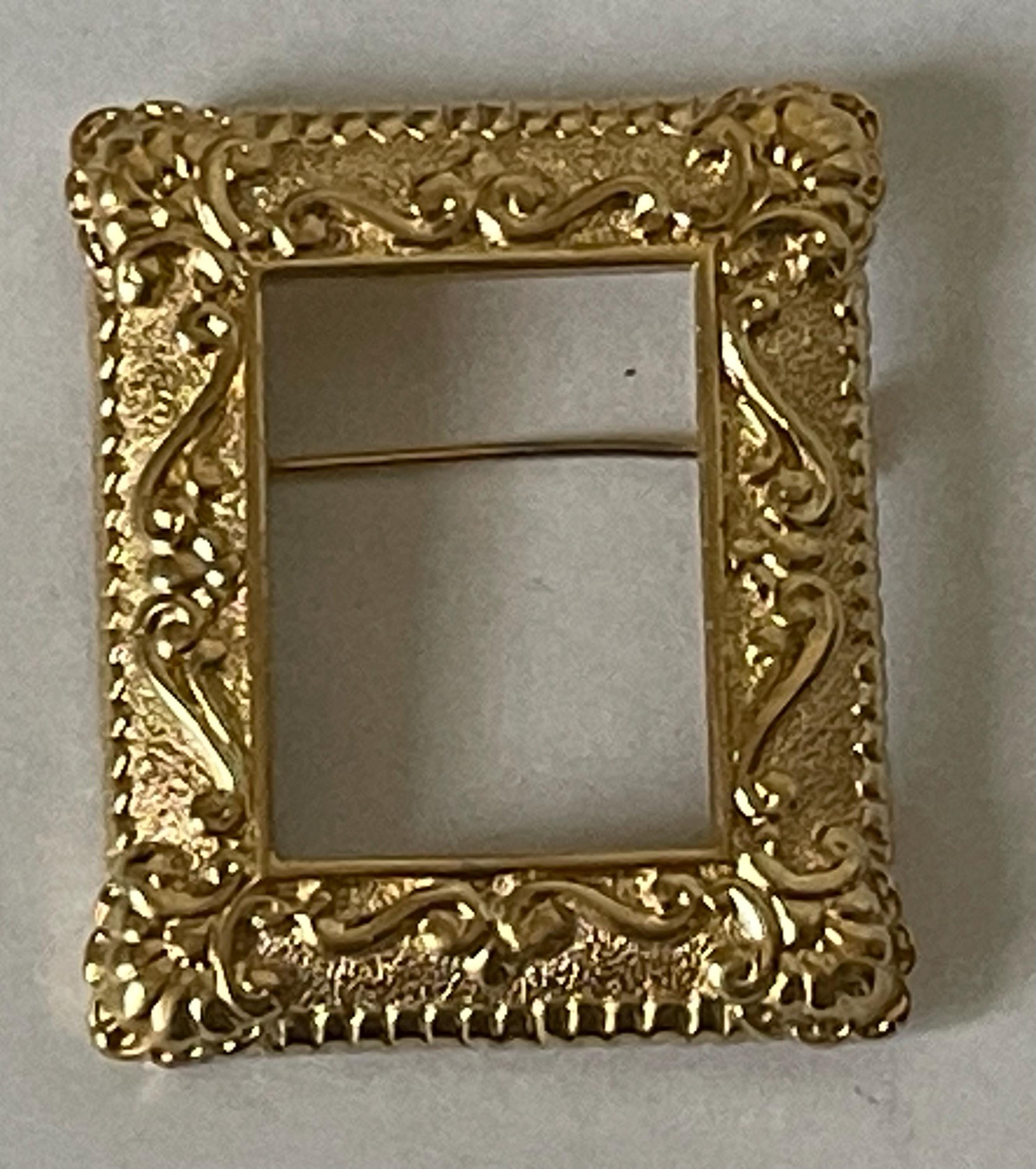 Givenchy Gold Plated Frame Style Brooch. Baroque Picture Frame. - Etsy