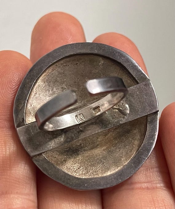 Handmade large round dome, swirl ring. Adjustable - image 8