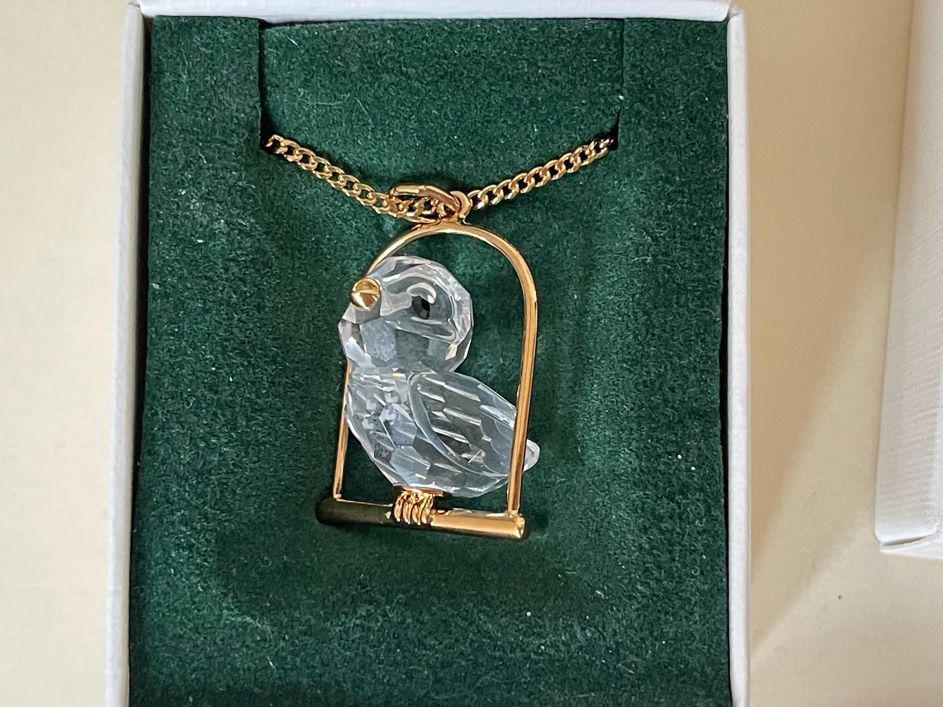 Swarovski Crystal Memories Bird on Perch Pendant Accessories 