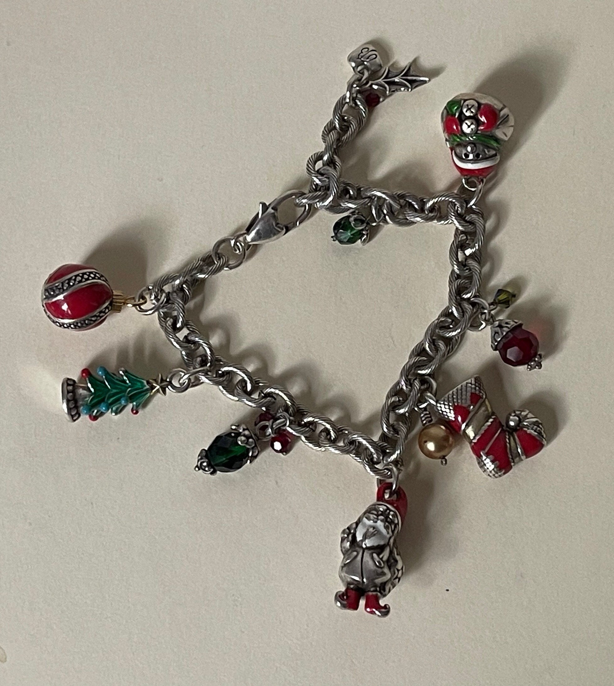 Brighton joys of Christmas Charm Bracelet Enamel Charms and