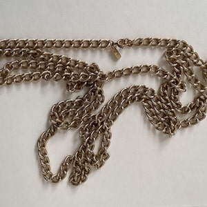 Monet gold tone chain necklace  53 1/2”